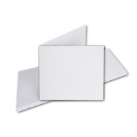 75x Quadratisches Faltkarten SET aus Kraft-Papier in sandbraun 15,7 x 15,7 cm - Doppel-Karten mit Briefumschlägen und Einlegeblättern aus Recycling-Papier - Serie UmWelt