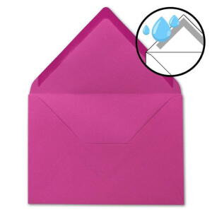 25x DIN B6 Faltkarten Set mit Umschlägen - Amarena (Pink) - 115 x 170 mm - ideal für Einladungskarten, Hochzeit, Taufe, Kommunion, Konfirmation - Marke: FarbenFroh