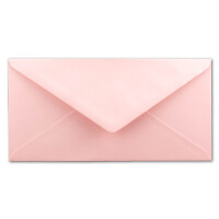75 Brief-Umschläge Rosa DIN Lang - 110 x 220 mm (11 x 22 cm) - Nassklebung ohne Fenster - Ideal für Einladungs-Karten - Serie FarbenFroh