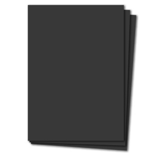 100x DIN A4 Papier - Schwarz - 110 g/m² - 21 x 29,7 cm - Briefpapier Bastelpapier Tonpapier Briefbogen - FarbenFroh by GUSTAV NEUSER