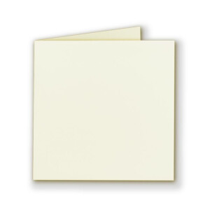 150x Quadratisches Faltkartenset inkl. Briefumschlägen 14 x 14 cm blanko in Creme - ideal zum Selbstgestalten & Kreieren