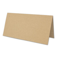 25x Set aus Klappkarten mit Umschlägen & Einlegeblätter - DIN Lang  Recycling Einladungskarten in Braun Kraftpapier - Blanko zum Selbstgestalten