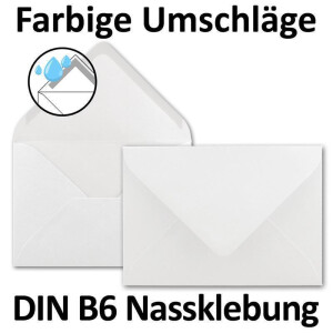 10x DIN B6 Faltkarten-Set - Hochweiß - 115 x 170 mm - 11,5 x 17 cm - Doppelkarten mit Umschlägen und Einleger-Papier - FarbenFroh by GUSTAV NEUSER