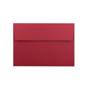 150x Briefumschläge Rosen-Rot DIN C6 Format 11,4 x 16,2 cm - Haftklebung - Kuverts ohne Fenster - Weihnachten, Grußkarten & Einladungen - Für A6 & A4 Papier