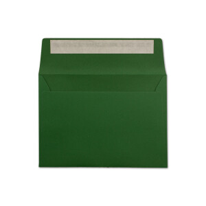 400x Briefumschläge Dunkel-Grün DIN C6 Format 11,4 x 16,2 cm - Haftklebung - Kuverts ohne Fenster - Weihnachten, Grußkarten & Einladungen - Für A6 & A4 Papier