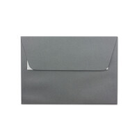 400x Briefumschläge Dunkel-Grau / Graphit DIN C6 Format 11,4 x 16,2 cm - Haftklebung - Kuverts ohne Fenster - Weihnachten, Grußkarten & Einladungen - Für A6 & A4 Papier