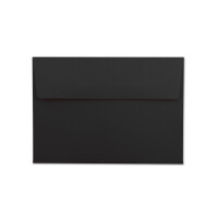 150x Briefumschläge Schwarz DIN C6 Format 11,4 x 16,2 cm - Haftklebung - Kuverts ohne Fenster - Weihnachten, Grußkarten & Einladungen - Für A6 & A4 Papier
