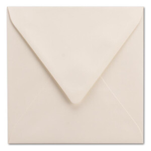 150x quadratische Briefumschläge naturweiß (creme) - 100 g/m² - 15 x 15 cm - Ideal für Grußkarten und Einladungs-Karten - Marke: NEUSER PAPIER