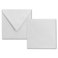 75x quadratische Briefumschläge hochweiß (weiß) - 100 g/m² - 15 x 15 cm - Ideal für Grußkarten und Einladungs-Karten - Marke: NEUSER PAPIER