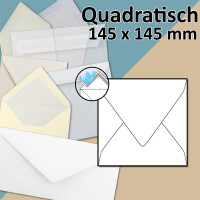 quadratischer Briefumschlag - Nassklebung - 14,5 x 14,5...