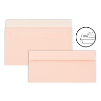 25 Brief-Umschläge DIN Lang - Rosa - 110 g/m² - 11 x 22 cm - sehr formstabil - Haftklebung - Qualitätsmarke: FarbenFroh by GUSTAV NEUSER