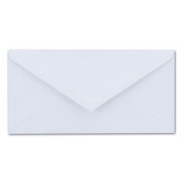 25 Brief-Umschläge Weiß / Hochweiß DIN Lang - 110 x 220 mm (11 x 22 cm) - Nassklebung ohne Fenster - Ideal für Einladungs-Karten - Serie FarbenFroh