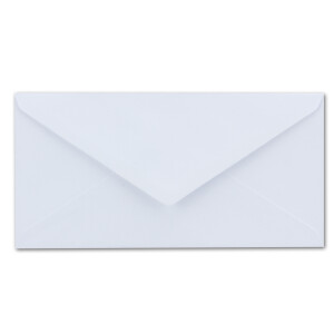 75 Brief-Umschläge Weiß / Hochweiß DIN Lang - 110 x 220 mm (11 x 22 cm) - Nassklebung ohne Fenster - Ideal für Einladungs-Karten - Serie FarbenFroh