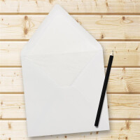 250x Briefumschläge Quadratisch 16 x 16 cm in Hochweiß (Weiß) - Umschläge mit weißem Seidenfutter - Kuverts ohne Fenster & mit Nassklebung - Für Einladungskarten zu Hochzeit und Geburtstag