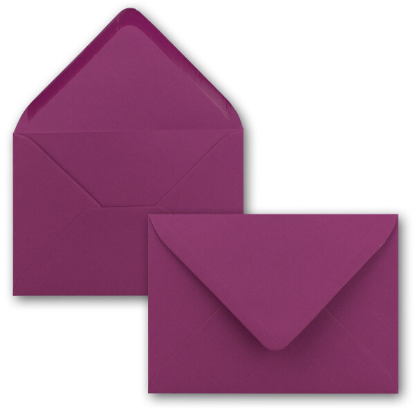 100 Brief-Umschläge - Amarena - DIN C6 - 114 x 162 mm - Kuverts mit Nassklebung ohne Fenster für Gruß-Karten & Einladungen - Serie FarbenFroh
