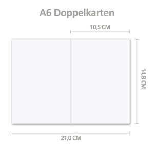 40x Faltkarten Set mit Briefumschlägen DIN A6 / C6 - Hochweiß (Weiß) - 14,8 x 10,5 cm (105 x 148) - Doppelkarten Set - Serie FarbenFroh