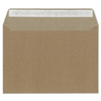 25x Vintage Brief-Umschläge DIN C5 Kraftpapier 140 gr - 229 x 162 mm - braun - innen grau - nachhaltiges Recyclingpapier - Haftklebung - UmWelt by GUSTAV NEUSER