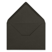 25 Brief-Umschläge - Anthrazit-Grau - DIN C6 - 114 x 162 mm - Kuverts mit Nassklebung ohne Fenster für Gruß-Karten & Einladungen - Serie FarbenFroh