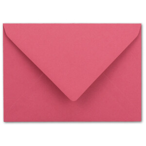 100 Brief-Umschläge - Flamingo-Pink - DIN C6 - 114 x 162 mm - Kuverts mit Nassklebung ohne Fenster für Gruß-Karten & Einladungen - Serie FarbenFroh