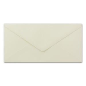 150 x DIN Lang Briefumschläge - Natur-Weiß mit weißem Seidenfutter - 11x22 cm - 120 g/m² - ideal für Einladungen, Weihnachtskarten, Glückwunschkarten aus der Serie Farbenfroh