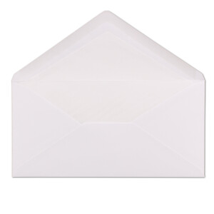 75 x DIN Lang Briefumschläge - Weiß mit weißem Seidenfutter - 11x22 cm - 100 g/m² - ideal für Einladungen, Weihnachtskarten, Glückwunschkarten aus der Serie Farbenfroh