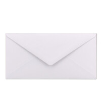 75 x DIN Lang Briefumschläge - Weiß mit weißem Seidenfutter - 11x22 cm - 100 g/m² - ideal für Einladungen, Weihnachtskarten, Glückwunschkarten aus der Serie Farbenfroh