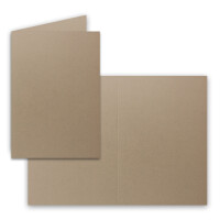 30x Faltkarten Set mit Briefumschlägen DIN A6 / C6 - Cappuccino (Braun) - 14,8 x 10,5 cm (105 x 148) - Doppelkarten Set - Serie FarbenFroh