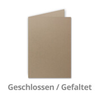 Faltkarten SET mit Brief-Umschlägen DIN A6 / C6 in Cappuccino - 25 Sets - 14,8 x 10,5 cm - Premium Qualität - Serie FarbenFroh