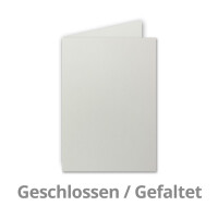 Faltkarten SET mit Brief-Umschlägen DIN A6 / C6 in Hellgrau - 150 Sets - 14,8 x 10,5 cm - Premium Qualität - Serie FarbenFroh