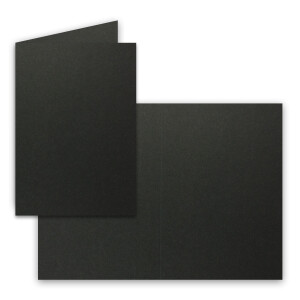 Faltkarten SET mit Brief-Umschlägen DIN A6 / C6 in Schwarz - 150 Sets - 14,8 x 10,5 cm - Premium Qualität - Serie FarbenFroh