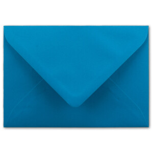 25x Brief-Umschläge in Aqua-Blau - 80 g/m² - Kuverts in DIN B6 Format 12,5 x 17,6 cm - Nassklebung ohne Fenster