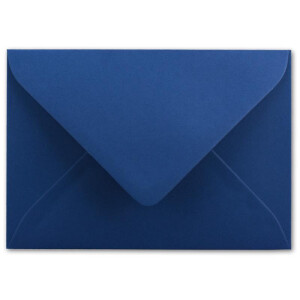 400x Brief-Umschläge in Nacht-Blau / Dunkelblau - 80 g/m² - Kuverts in DIN B6 Format 12,5 x 17,6 cm - Nassklebung ohne Fenster