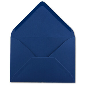 25 Brief-Umschläge - Nachtblau / Dunkel-Blau - DIN C6 - 114 x 162 mm - Kuverts mit Nassklebung ohne Fenster für Gruß-Karten & Einladungen - Serie FarbenFroh