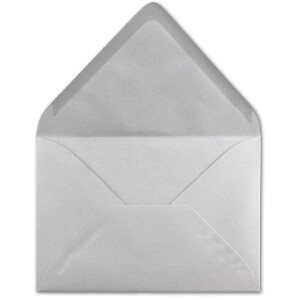 250 Brief-Umschläge - Hell-Grau - DIN C6 - 114 x 162 mm - Kuverts mit Nassklebung ohne Fenster für Gruß-Karten & Einladungen - Serie FarbenFroh