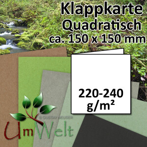 Vintage Kraftpapier Falt-Karten Quadratisch - 157 x 157...