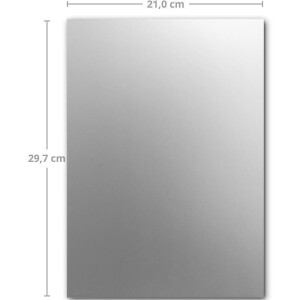Metallic Papier DIN A4 21,0 x 29,7 cm - Silber Metallic - 50 Stück - glänzendes Bastelpapier 90 g/m² - Rückseite Weiß - Für Einladungen, Hochzeiten