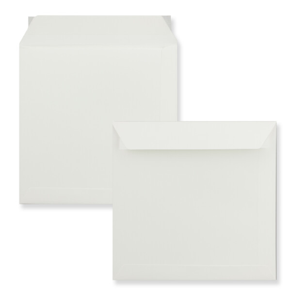 25x große quadratische Briefumschläge 22 x 22 cm - Creme - 120 g/m²  - Für ganz besondere Anlässe - Haftklebung