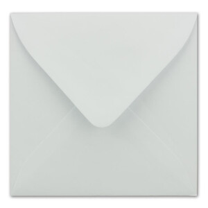500 Umschläge Quadratisch 16 x 16 cm - Weiss mit Silbernem Seidenfutter - 90 g/m² - Nassklebung - Ideal für Grüße und Einladungen