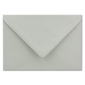 25x Brief-Umschläge in Hell-Grau - 80 g/m² - Kuverts in DIN B6 Format 12,5 x 17,6 cm - Nassklebung ohne Fenster