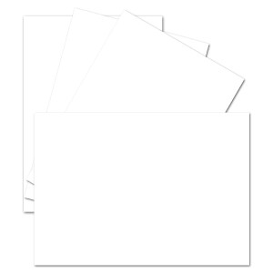 75 Stück DIN A6 Einzelkarten Matt- Hochweiss - 10,5 x 14,8 cm - 250 Gramm pro m² - sehr formstabil - für Drucker geeignet Ideal für Grußkarten und Einladungen - GUSTAV NEUSER