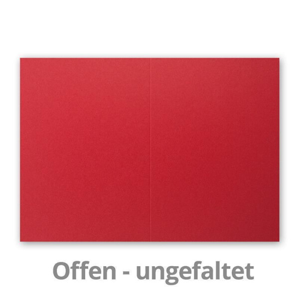 DIN A5 Faltkarten - Rosenrot - 10 Stück - Einladungskarten - Menükarten - Kirchenheft - Blanko - 14,8 x 21 cm - Marke FarbenFroh by Gustav Neuser