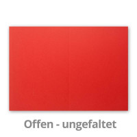 DIN A5 Faltkarten - Rot - 10 Stück - Einladungskarten - Menükarten - Kirchenheft - Blanko - 14,8 x 21 cm - Marke FarbenFroh by Gustav Neuser