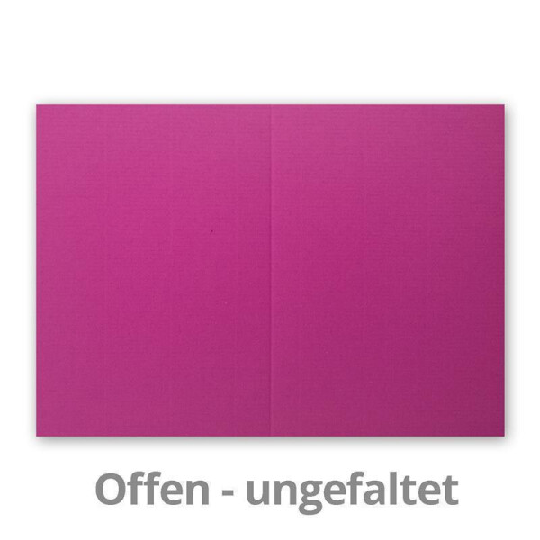 DIN A5 Faltkarten - Amarena-Violett - 10 Stück - Einladungskarten - Menükarten - Kirchenheft - Blanko - 14,8 x 21 cm - Marke FarbenFroh by Gustav Neuser