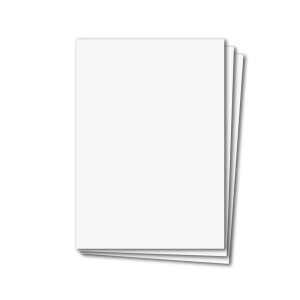 DIN A4 Bogen - Karton - Einzelkarten - Weiss - 297 x 210...