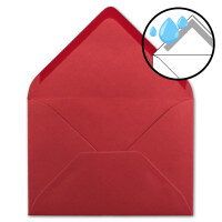 Briefumschläge in Rosenrot - 300 Stück - DIN C5 Kuverts 22,0 x 15,4 cm - Nassklebung ohne Fenster - Weihnachten, Grußkarten - Serie FarbenFroh