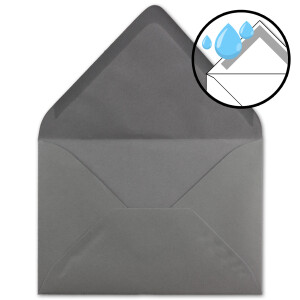Briefumschläge in Graphit-Grau / Dunkelgrau - 300 Stück - DIN C5 Kuverts 22,0 x 15,4 cm - Nassklebung ohne Fenster - Weihnachten, Grußkarten - Serie FarbenFroh
