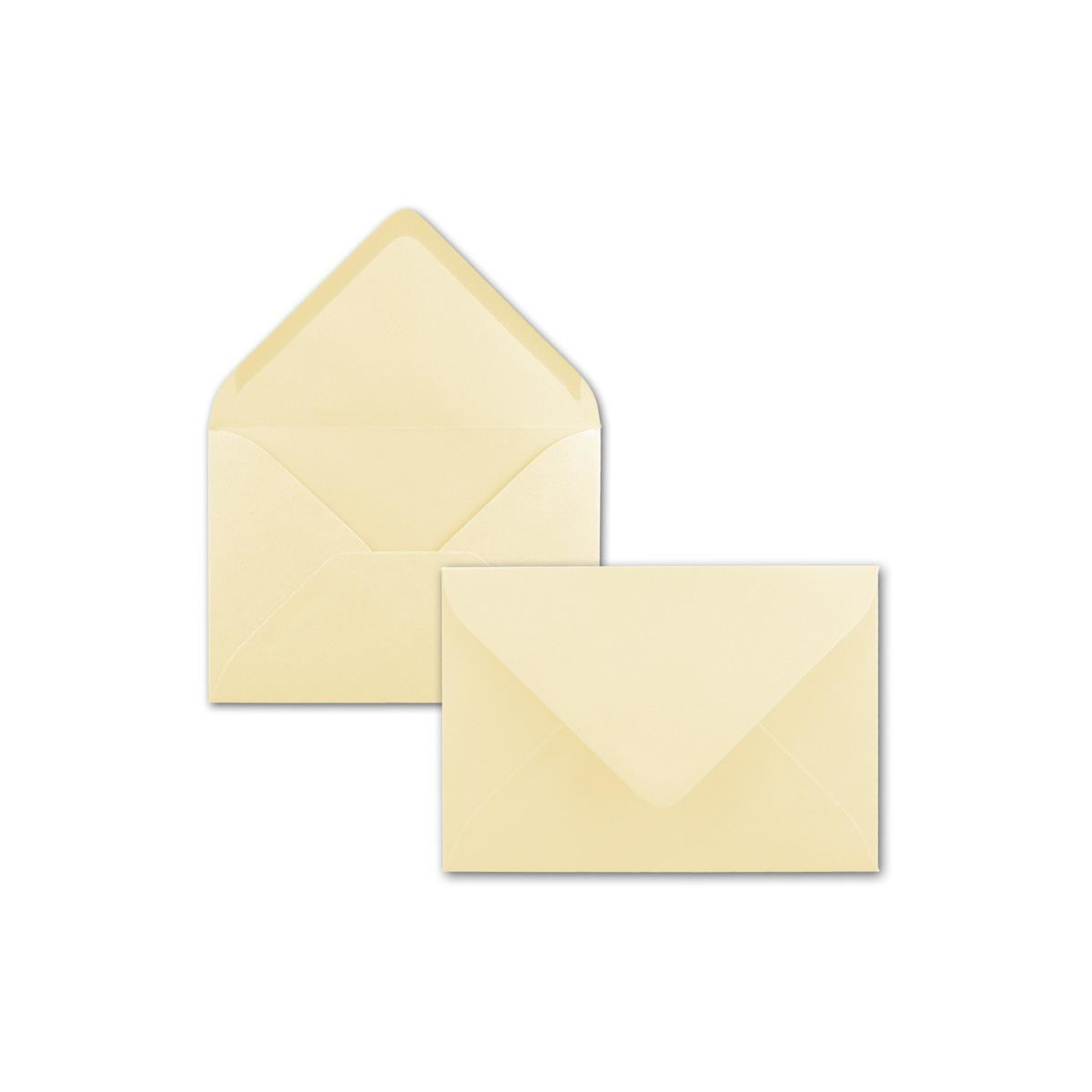 Serie FarbenFroh® Nassklebung ohne Fenster 100 Stück Brief-Umschläge in Vanille DIN C5 Kuverts 22,0 x 15,4 cm Grußkarten Weihnachten