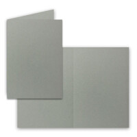 10 Sets - Faltkarten Graphitgrau - Dunkelgrau - DIN A5 mit Umschlägen DIN C5 - PREMIUM QUALITÄT - sehr formstabil - Marke: NEUSER FarbenFroh