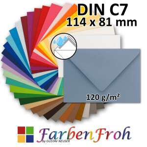 DIN C7 Briefumschlag - spitze Klappe - Nassklebung - 11,4...
