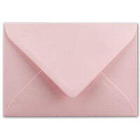 50x kleine Umschläge in Rosa DIN C7 8,1 x 11,4 cm mit Spitzklappe und Nassklebung in 110 g/m² - kleiner blanko Mini-Umschlag